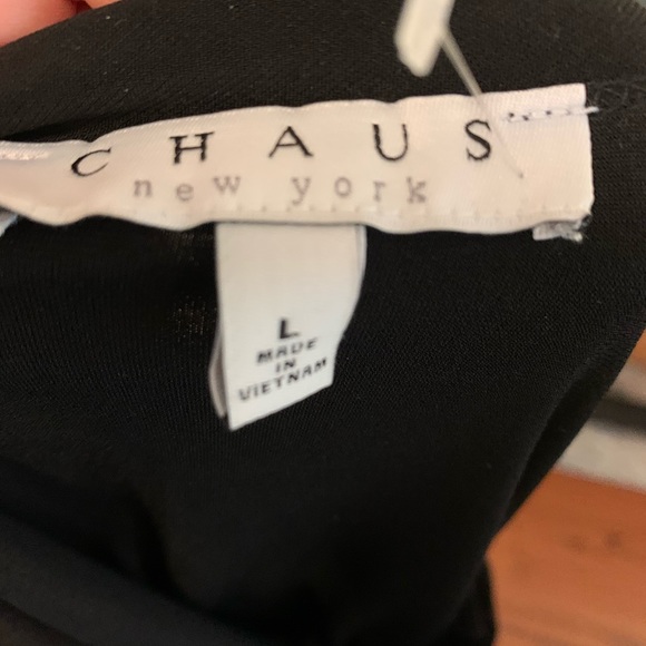 Gorgeous Chaus New York black zippered top size large - Picture 3 of 12